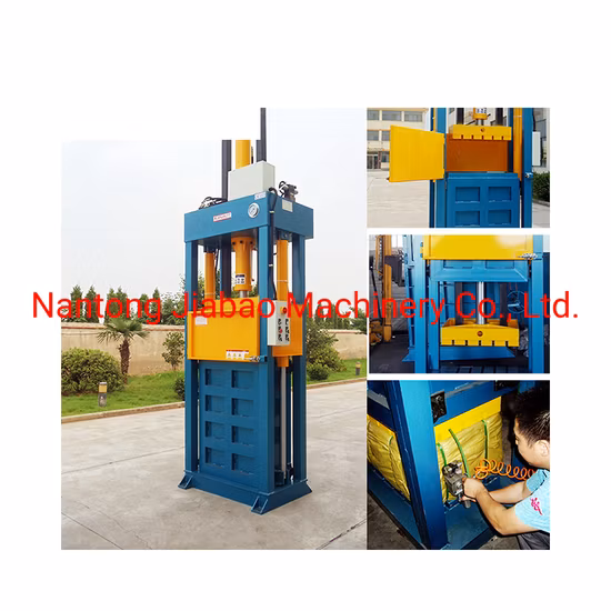 Pressa idraulica dedicata a caldo, pressa per pressare vestiti usati/vecchi tessuti/vestiti di seconda mano/stracci di cotone usati per le industrie del riciclaggio