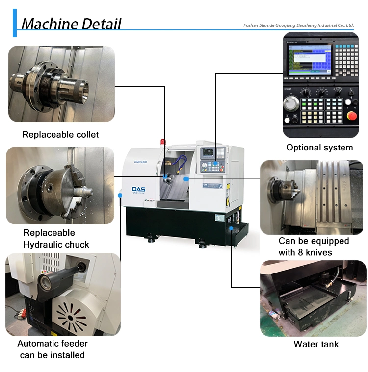 Ds-6ls Semi-Automatic CNC Lathe Machine with Ball Screw/Rollert Screw